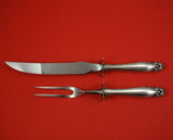 King Christian by Wallace Sterling Silver Steak Carving Set 2pc HH WS Vintage