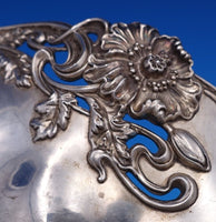 Black Starr & Frost Sterling Silver Fruit Bowl Poppy Motif #1134 12" (#7840)