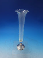 Old French by Unknown Silverplate Bud Vase Crystal c.1960 10 3/4" (#5989)