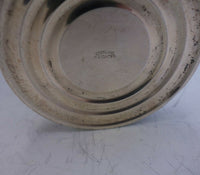 Sterling Silver and Etched Glass Vase Ruffled Gadroon Border 10" Tall (#3643)