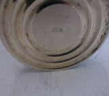 Sterling Silver and Etched Glass Vase Ruffled Gadroon Border 10" Tall (#3643)