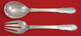 Beaded by Georg Jensen Sterling Silver Salad Serving Set 2pc AS Long 8 1/2"
