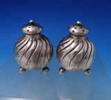 Dominick and Haff Sterling Silver Salt Pepper Shaker Set 2pc Swirls #504 (#7143)