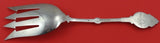 Medallion by Vanderslice Coin Silver Salad Serving Fork Bright-cut 9"