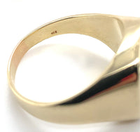10k Yellow Gold Genuine Natural Black Onyx and Diamond Men's Ring (#J6538)