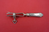 French Sterling by Various Makers Sterling Silver Bone Holder w/ leaf  3 5/8"