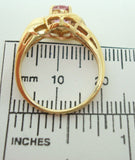 14k Gold 1.27ct Oval Pink Genuine Natural Topaz Ring with Diamonds (#J895)