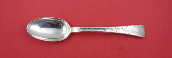 Lap Over Edge Hand Engraved By Tiffany Sterling Serving Spoon w/forget me nots