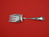 Meadow Rose by Wallace Sterling Silver Cold Meat Fork fluted 7 3/4"