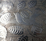 Derby Silver Co Silverplate Humidor Figural Horse Rider Birds Flowers (#5882)