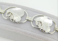 Hand Wrought Sterling Silver Leaf Bracelet (#J4073)