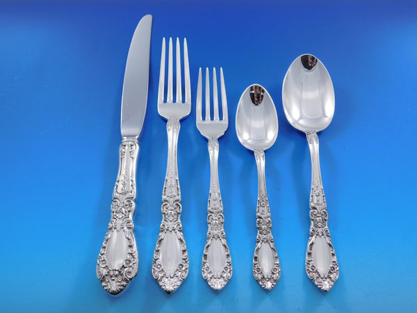 Prince Eugene by Alvin Sterling Silver Flatware Set for 12 Service 63 pcs Dinner