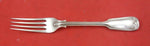 Fiddle Thread by James Robinson Sterling Silver Dinner Fork turned up 8 1/8"