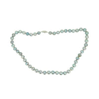 8.5mm Blue Akoya Strand of Pearls Necklace with 14k White Gold Clasp (#J4571)