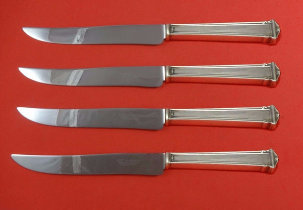 Theseum by International Sterling Silver Steak Knife Set 4pc Texas Sized Custom