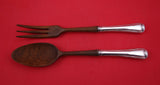 Old French by Gorham Sterling Silver Salad Serving Set w/wood 10 3/4"