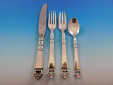 Danish Crown by Frigast Denmark Sterling Silver Flatware Set 8 Service 40 Pcs
