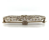 14k White Gold Genuine Natural Diamond Filigree Pin Jewelry (#J6273)