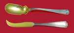Etruscan by Gorham Sterling Silver Caviar Set 2pc Gold Washed Custom Made