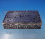 Silver Tobacco / Snuff Box Chased Engraved w/ Niello Dancing Scene (#7210)