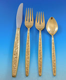 Valencia by International Sterling Silver Flatware Set 12 Service 63 pcs Gold