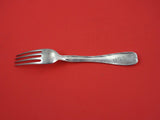 Lap Over Edge Acid Etched By Tiffany Sterling Regular Fork w/ flower  7"