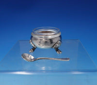 Bougainville by Hacker and Hermann Silverplate Salt Dip with Spoon Set (#5068)