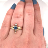10k Yellow Gold .48ct Fine Genuine Natural Aquamarine Ring (#J5563)