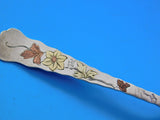 Lap Over Edge Mixed Metals Tiffany & Co Sterling Silver Demitasse Spoon Floral