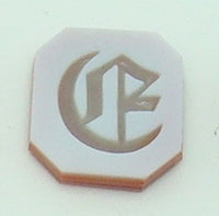 14K Gold Carved Agate Initial Pendant - Various Shapes Personalized New (#J2155)