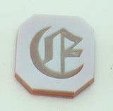14K Gold Carved Agate Initial Pendant - Various Shapes Personalized New (#J2155)