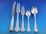 Kings by Carrs English Sterling Silver Flatware Set for 8 Service 43 pcs Dinner