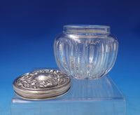 Art Nouveau Sterling Silver and Cut Crystal Dresser Jar Circa 1900 (#7247)