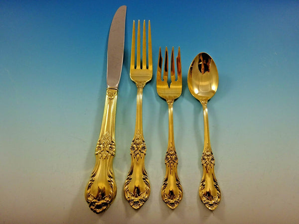 Wild Rose Vermeil By International Sterling Silver Regular Size Place Setting(s)