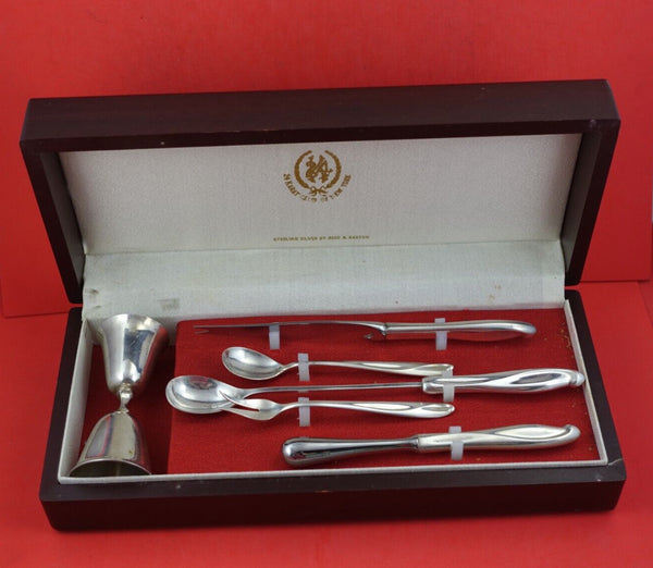 Silver Sculpture by Reed and Barton Sterling Silver Bar Set Original 6pc