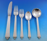 Pyramid by Georg Jensen Sterling Silver Flatware Set 6 Service 30 pieces Dinner