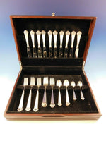 Saga by Mylius Brodrene 830 Silver Flatware Set Service 50 pcs Norwegian Pierced