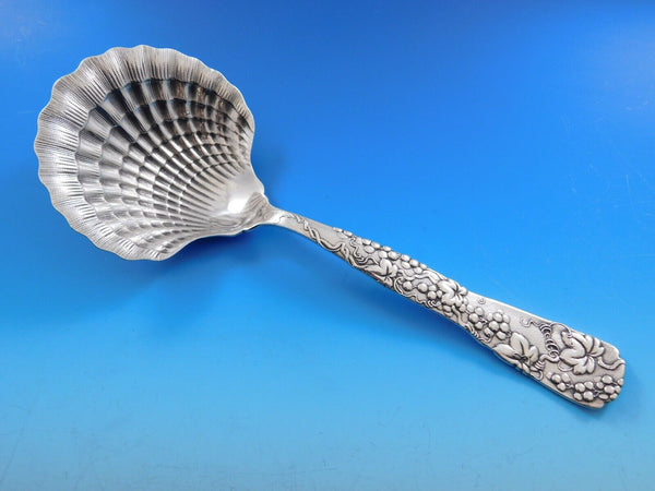 Vine by Tiffany and Co Sterling Silver Berry Spoon Clam Shell with Grapes 9"