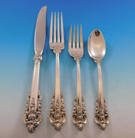 Grande Baroque by Wallace Sterling Silver Flatware Set for 12 Service 51 Pieces