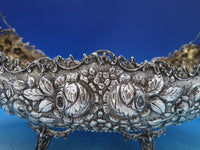 Repousse European 900 Silver Wine Boat Bowl Fabulous detailing Huge  (#6526)