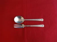 Vilanova by Spanish Sterling .916 Silver Salad Serving Set 2pc 9 3/4"