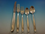 Silver Sculpture by R&B Sterling Flatware Set Service Mid-Century Modern 33 Pcs