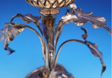 Gorham Sterling Silver Raised Fruit Bowl 1870 Calla Lily Figural #685 C 12" 9174