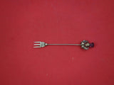 English Estate Sterling Silver Cocktail Fork Birmingham 1920 purple glass 4 3/4"