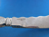 Lap Over Acid Etched by Tiffany Sterling Silver Fish Knife Shells Seaweed 7 7/8"