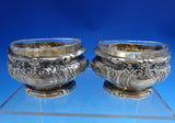 Gorham Sterling Silver Salt Dip Master Pair GW with Glass Liners #A1016 (#8635)