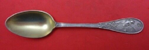 Japanese By Tiffany and Co Sterling Silver Coffee Spoon Gold Washed 4 3/4"