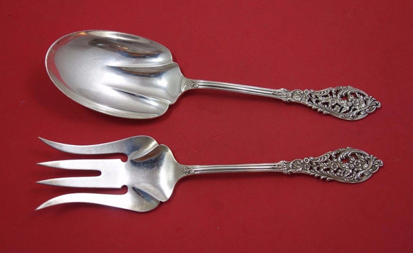 Florentine Lace by Reed & Barton Sterling Silver Salad Serving Set 2pc AS 9"