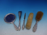 Cluny by Gorham Monogrammed 5 Piece Sterling Silver Dresser Set #C607 (#4105)