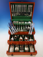 Elizabethan by Gee Holmes English Sterling Silver Flatware Set Service 164 pcs